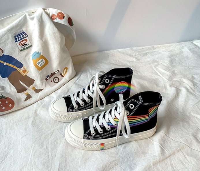 RAINBOW CANVAS SHOES BY81016