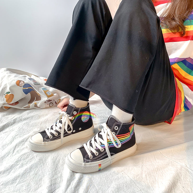 RAINBOW CANVAS SHOES BY81016