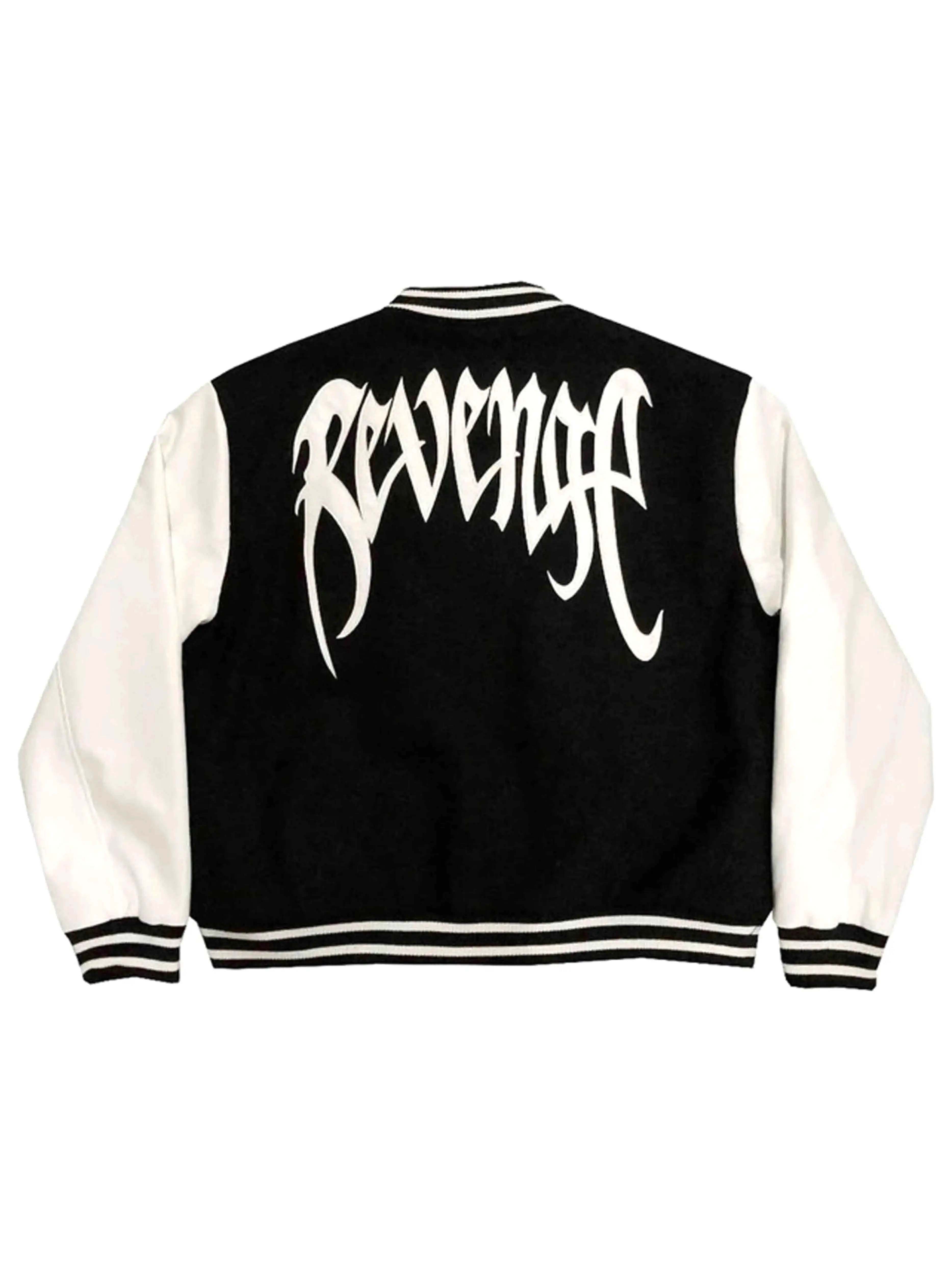 Revenge Embroidered Logo Varsity Jacket Black [SS21]