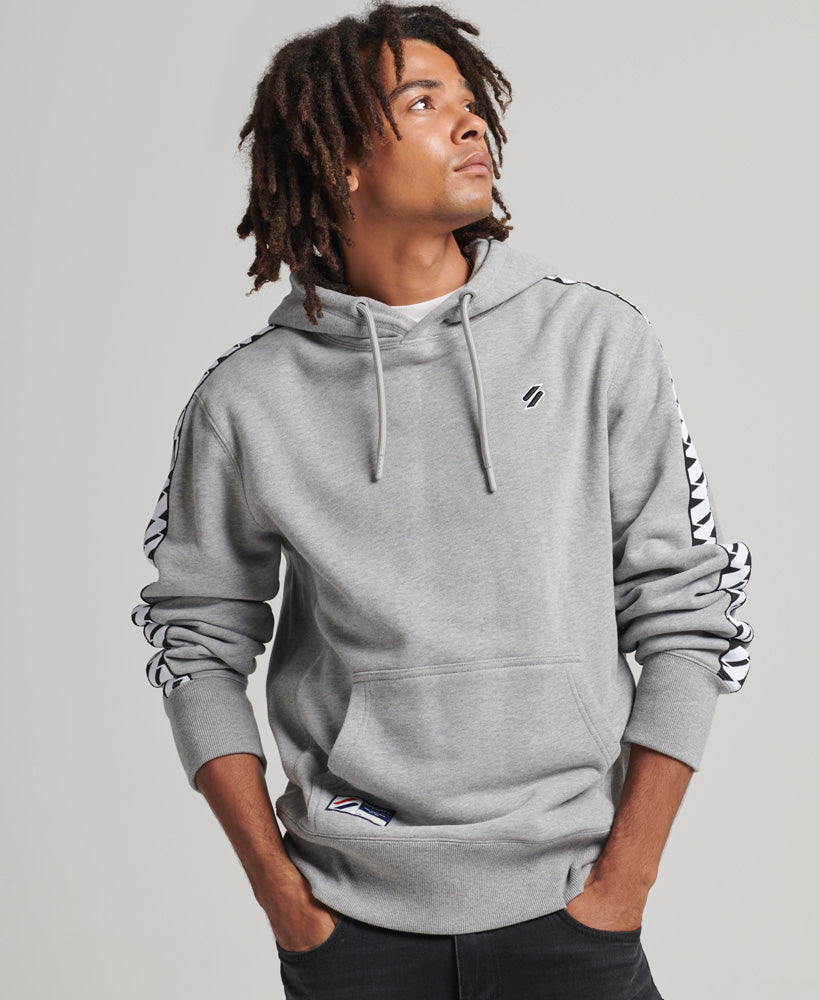 S Logo Tape Hoodie | Grey Marle