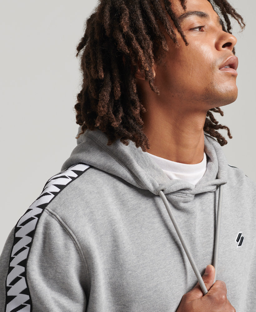 S Logo Tape Hoodie | Grey Marle