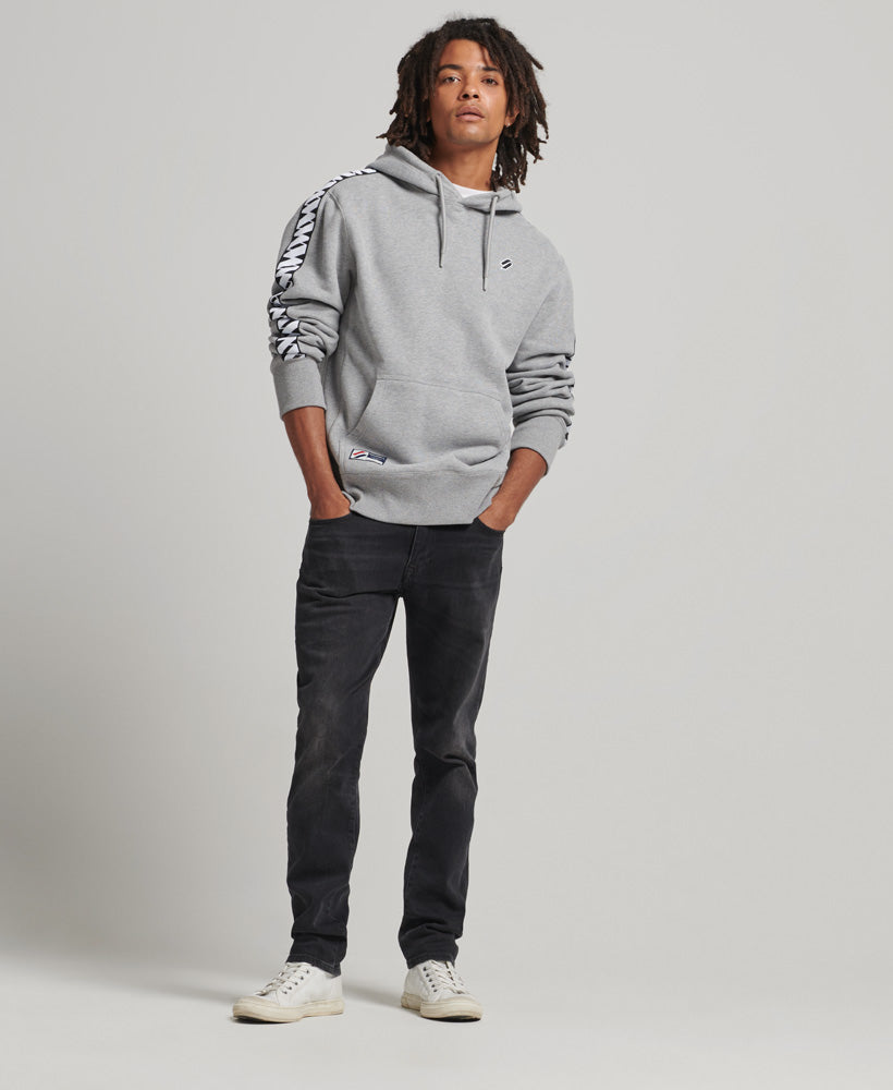 S Logo Tape Hoodie | Grey Marle