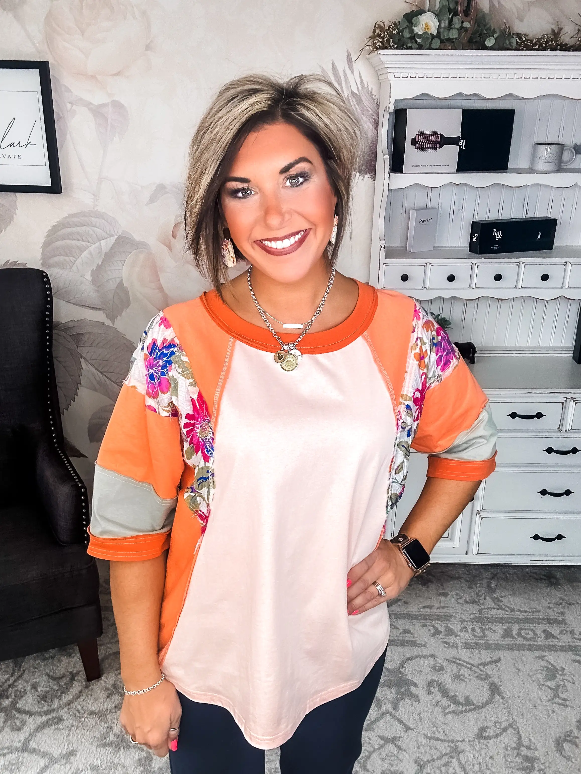 See Me Tunic Top - Coral Blush