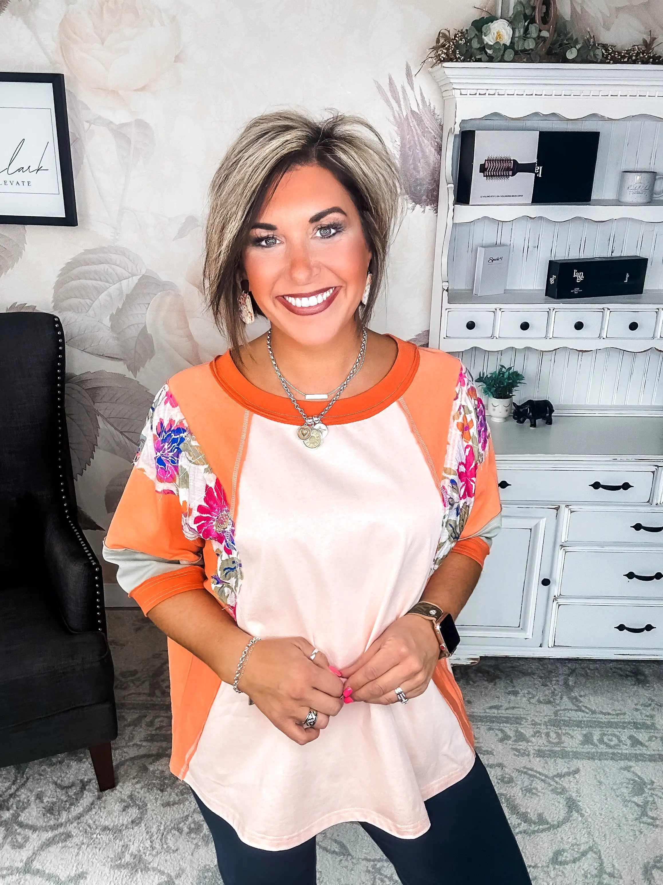 See Me Tunic Top - Coral Blush