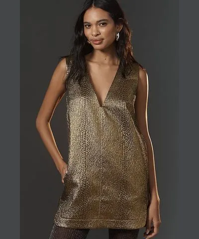 SIMONMILLER Fountain Metallic Mini Dress