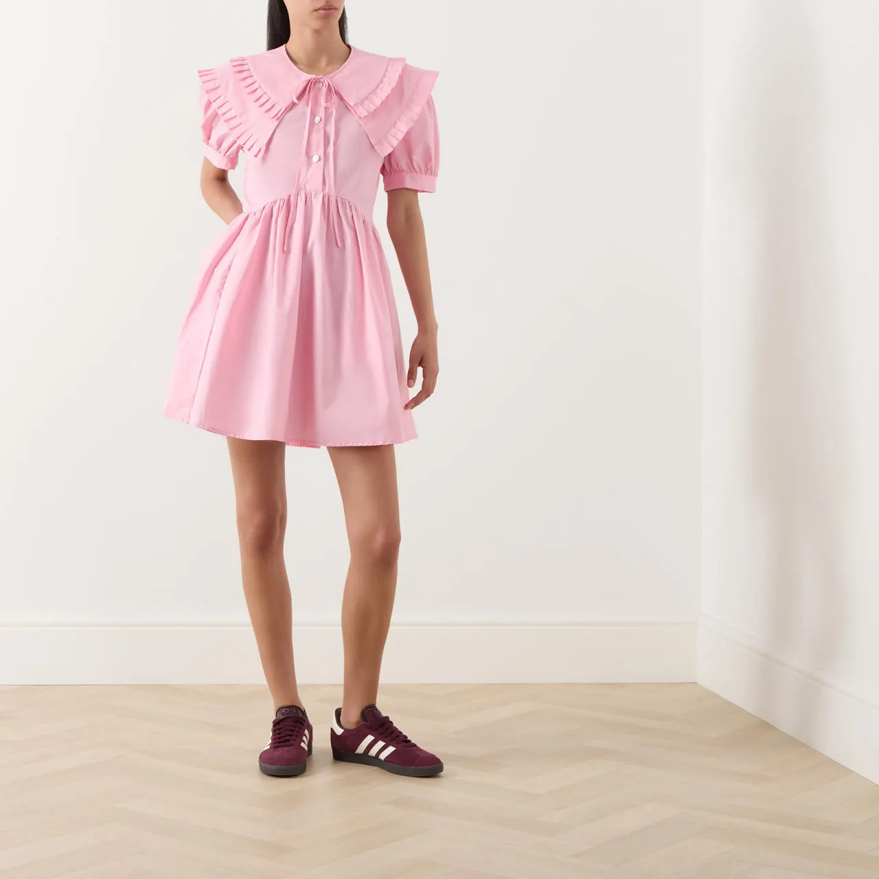 SISTER JANE Flutter Pleat Mini Dress - Pink