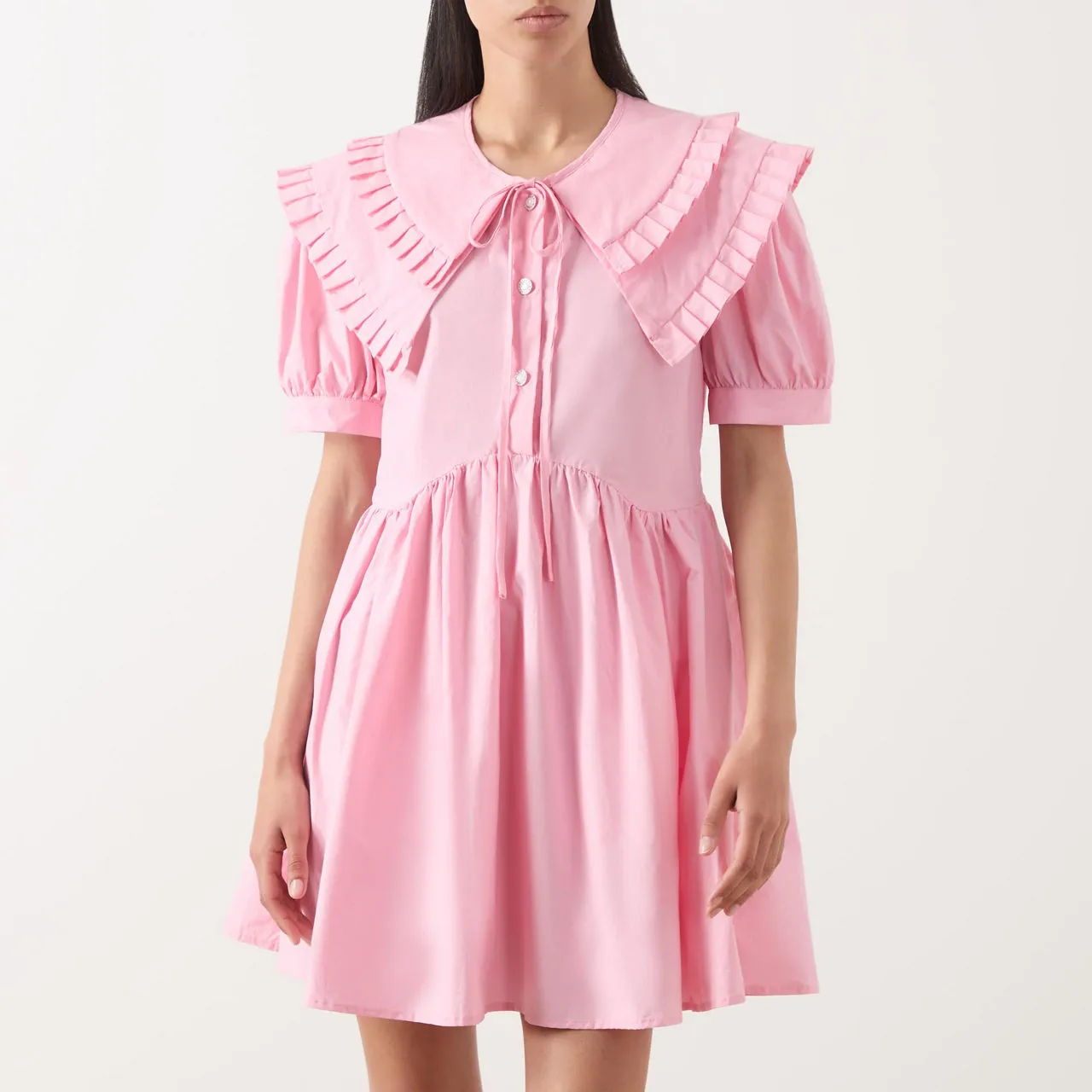 SISTER JANE Flutter Pleat Mini Dress - Pink