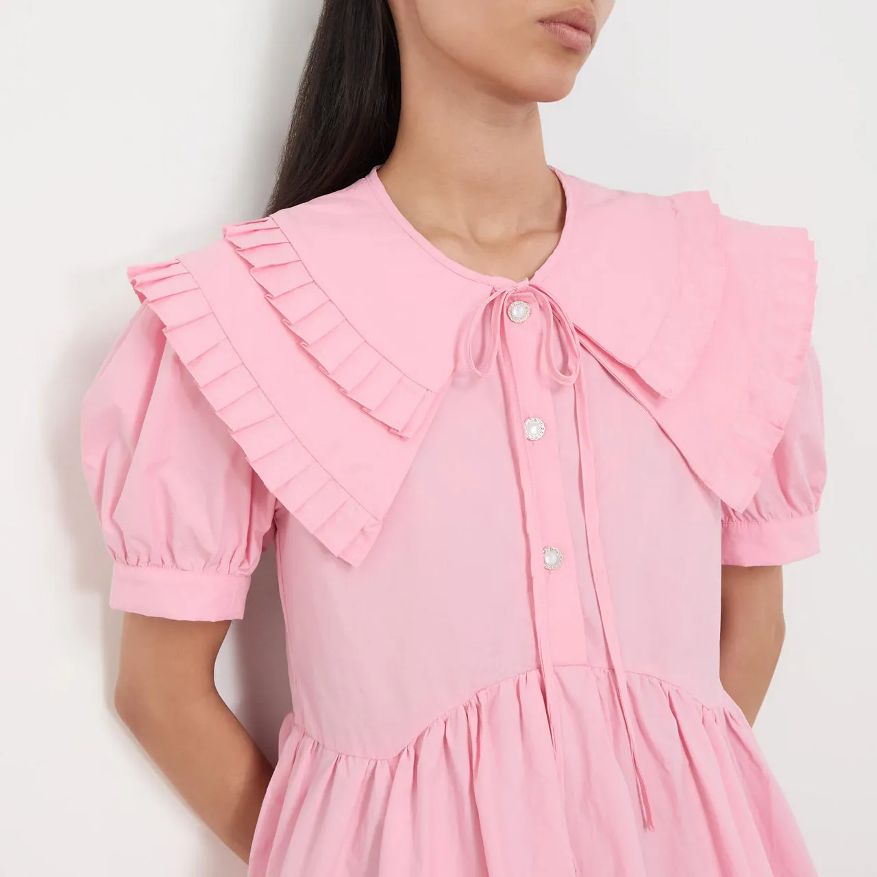 SISTER JANE Flutter Pleat Mini Dress - Pink