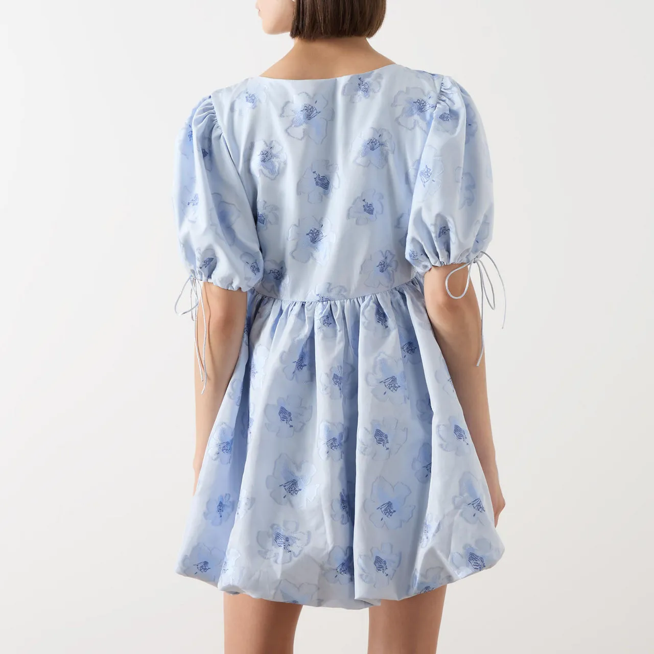 SISTER JANE Lily Floral Puff Mini Dress - Blue