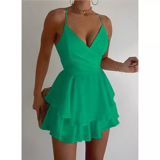 Sleeveless Ruffle Mini Dress