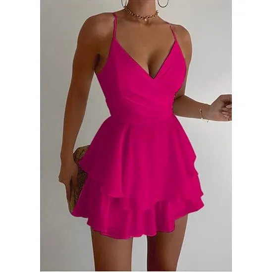 Sleeveless Ruffle Mini Dress