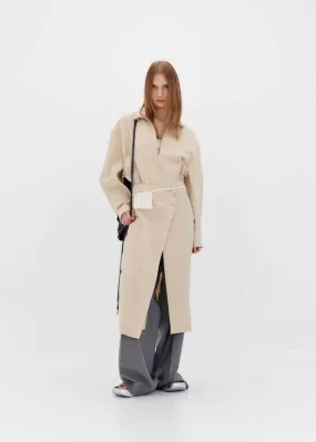 SS24 Skirted Jumpsuit Coat - Beige