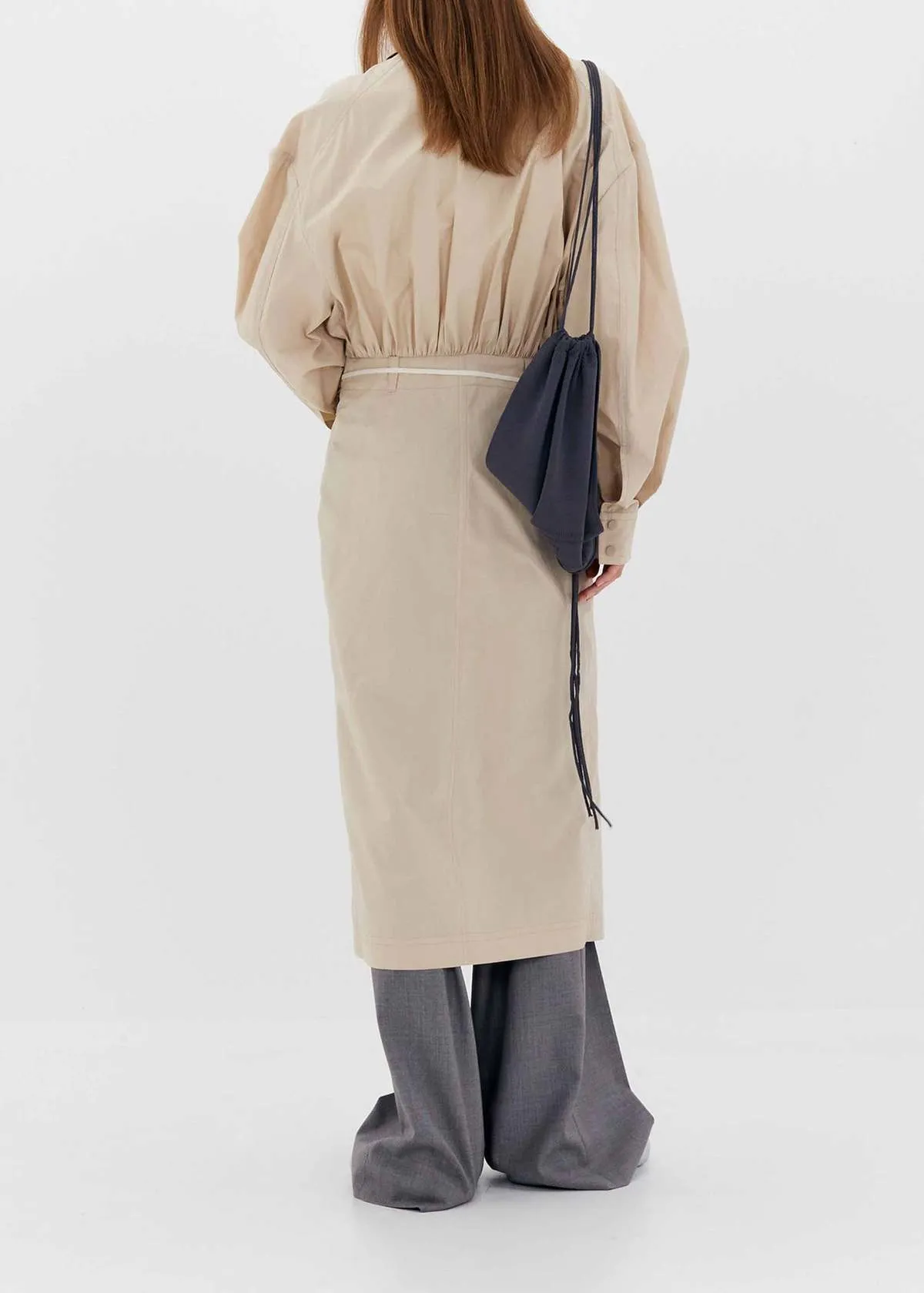 SS24 Skirted Jumpsuit Coat - Beige