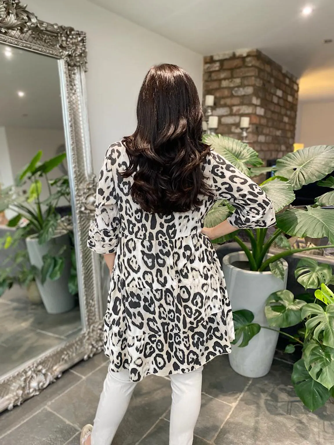 Stone Leopard Tiered Tunic Rachel