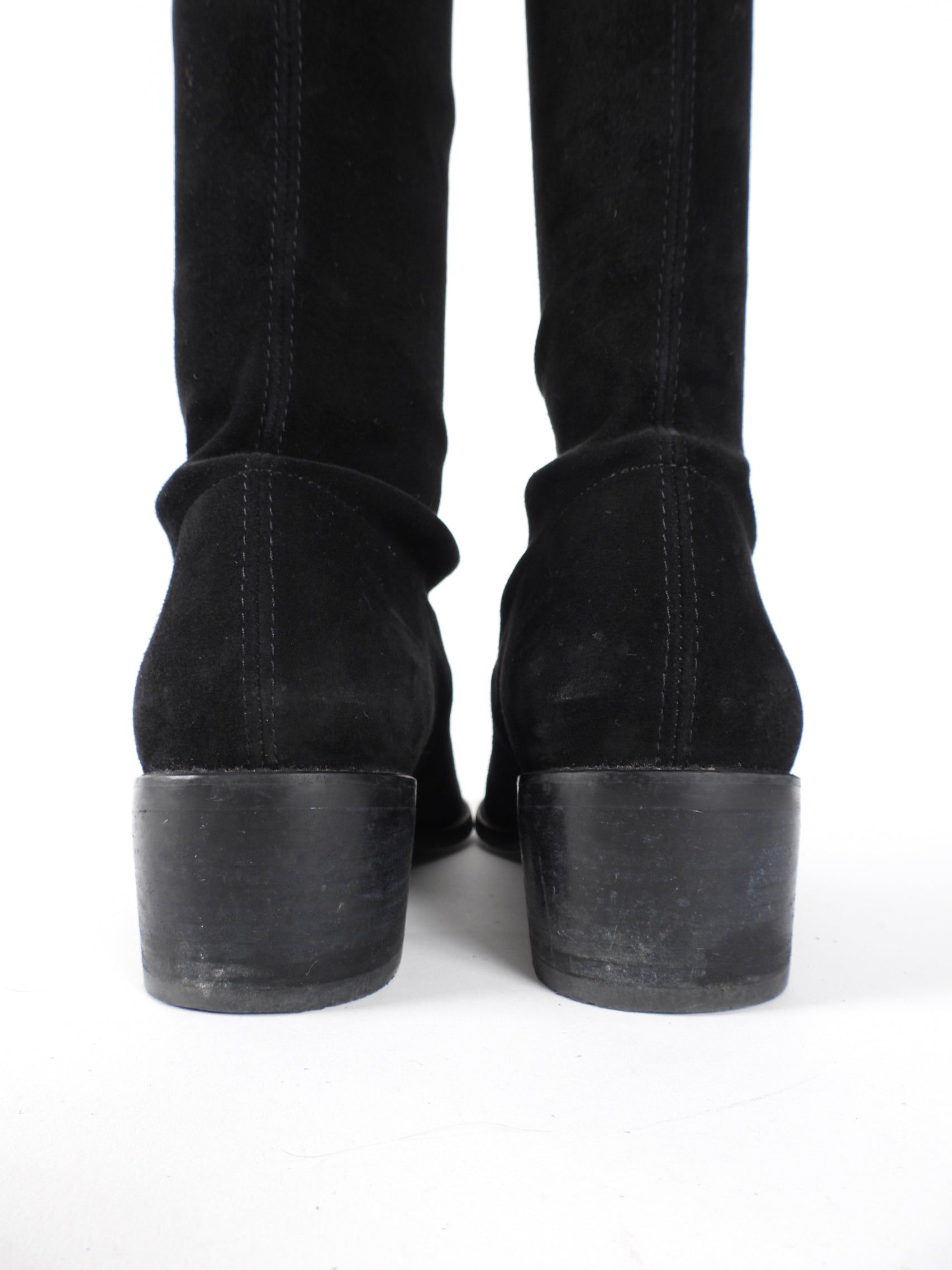 Stuart Weitzman Midland Black Suede Over the Knee Boots - 8M