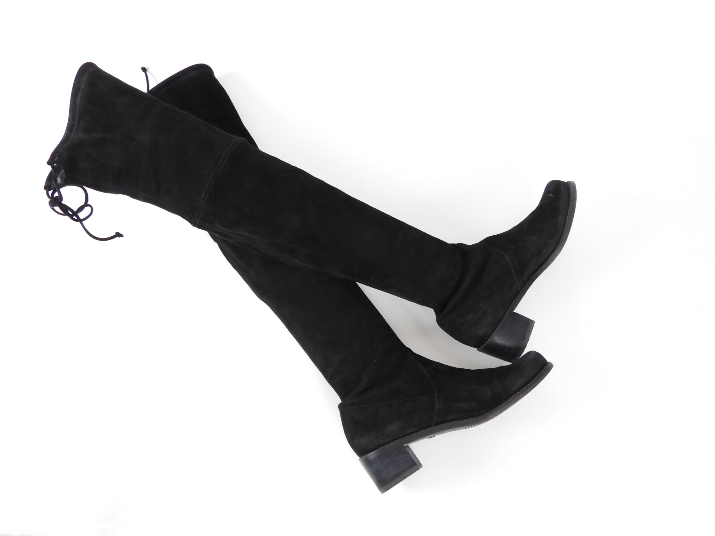 Stuart Weitzman Midland Black Suede Over the Knee Boots - 8M