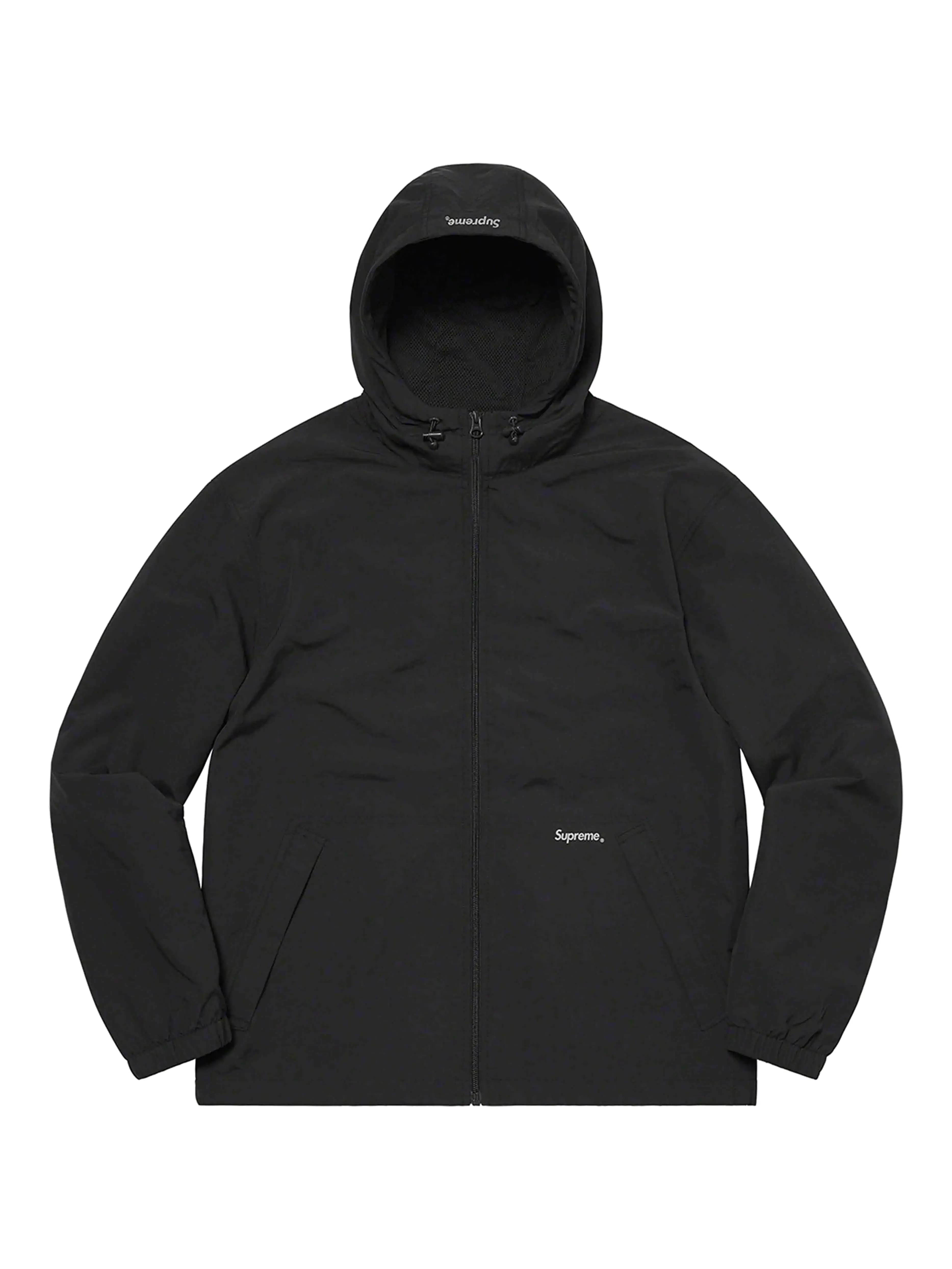 Supreme Reflective Zip Hooded Jacket Black [SS21]