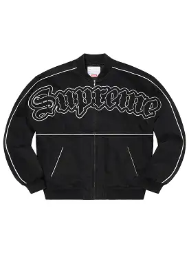 Supreme Twill Old English Varsity Jacket Black (SS21)