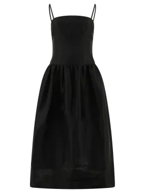 TAFFET MIDI DRESS