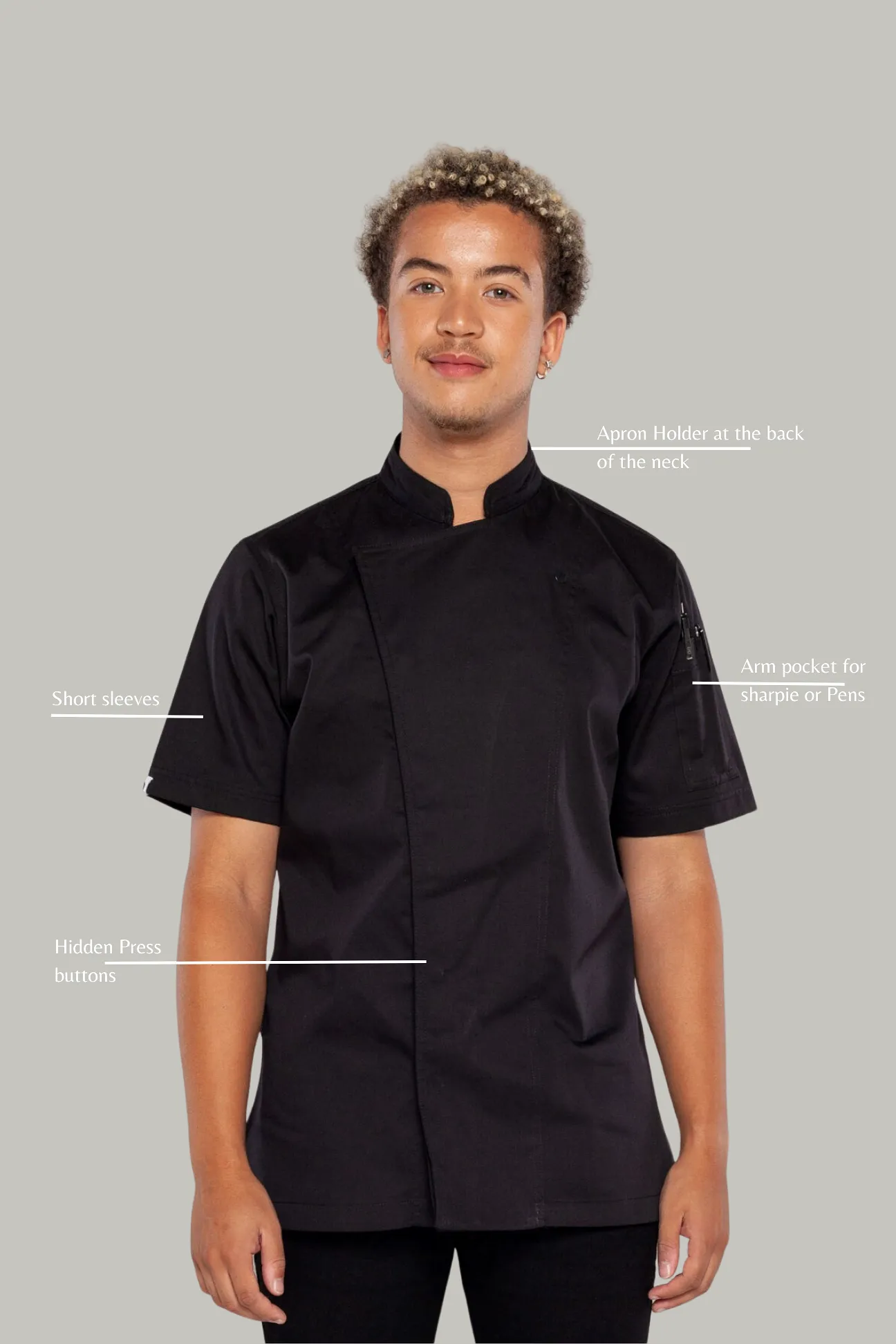 Tunic Chef Jacket Black