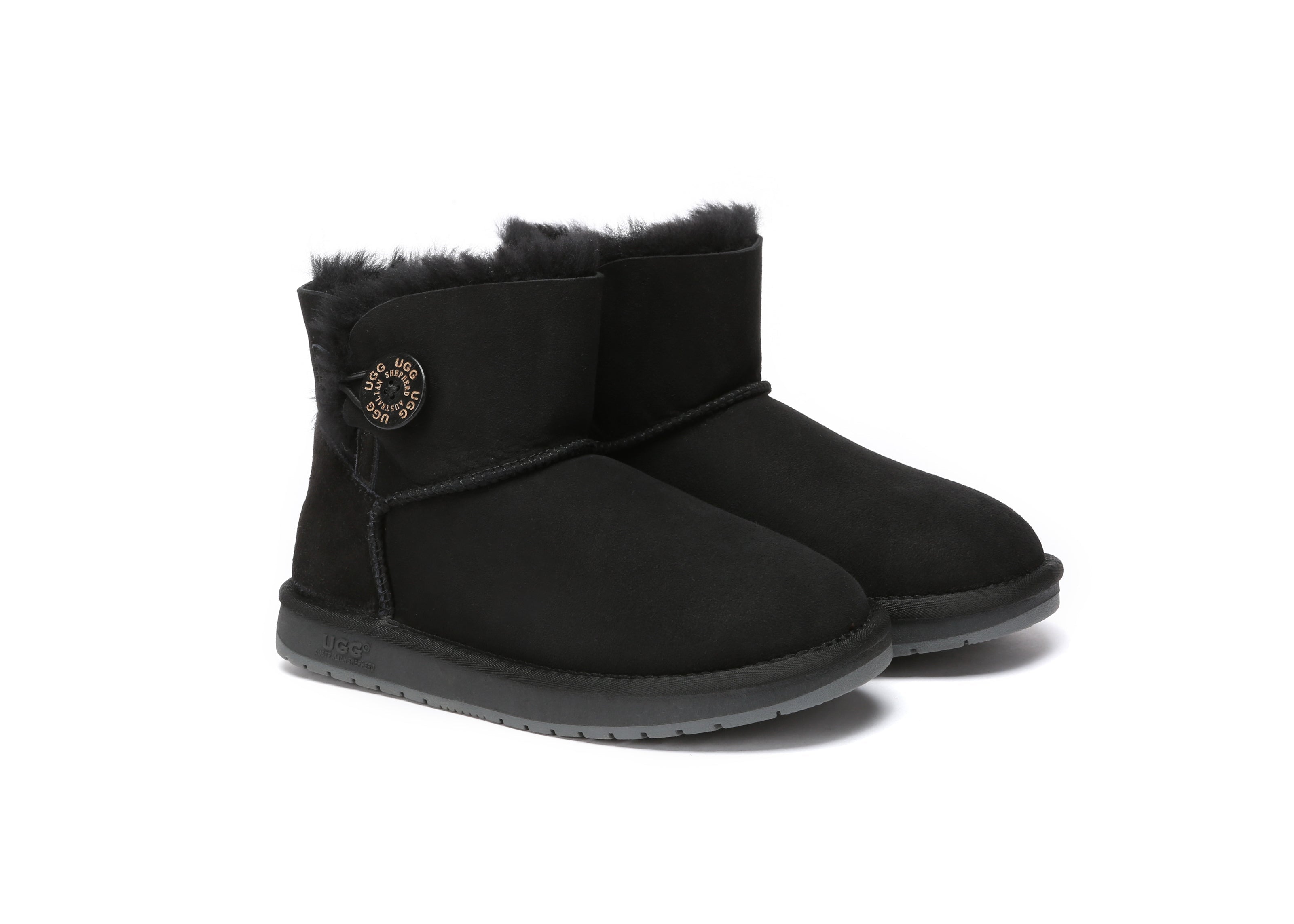 UGG Australian Shepherd Australia Premium Double Face Sheepskin Water Resistant Mini Button Boots