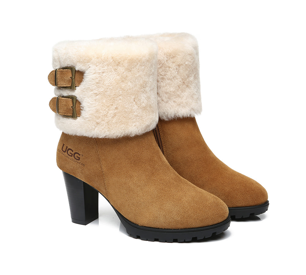 UGG Australian Shepherd Candice Shearling Style High Heel Women Boots