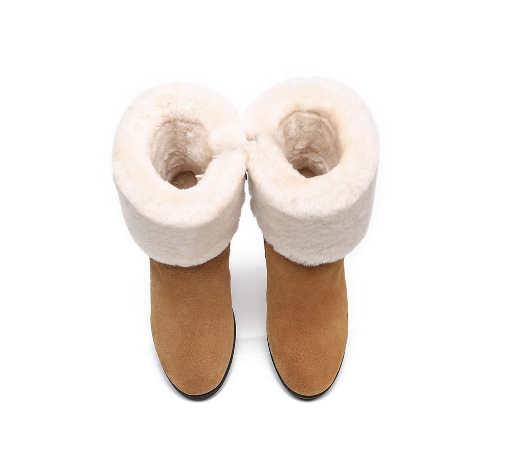 UGG Australian Shepherd Candice Shearling Style High Heel Women Boots