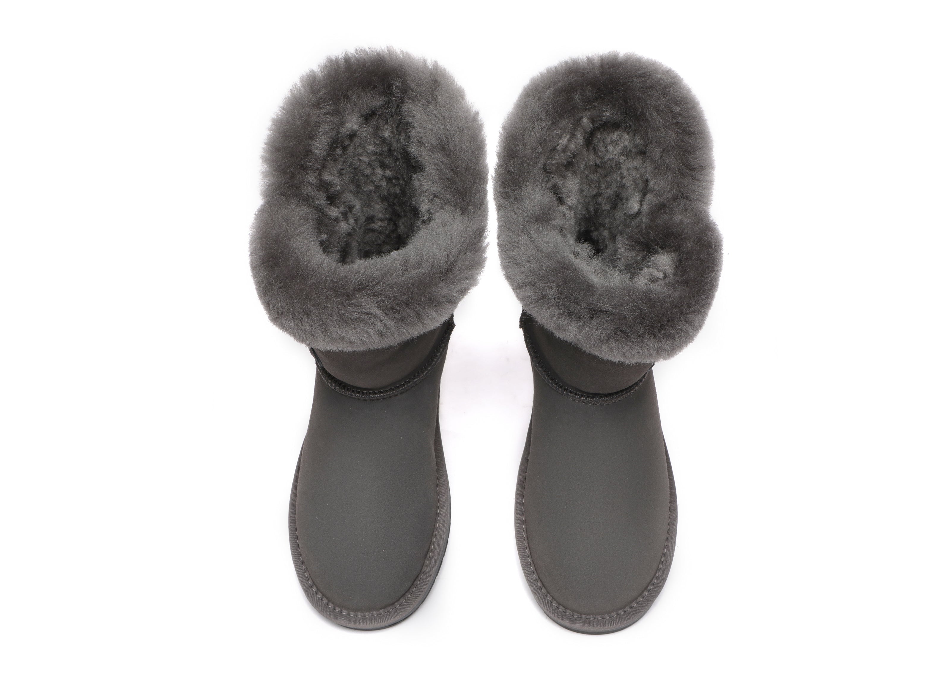 UGG Australian Shepherd Women Short Boots Talia Twin Face Sheepskin Double Horn Toggle Closure