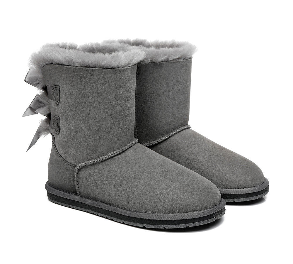 UGG Australian Shepherd Women Short Boots With Double Back Bow