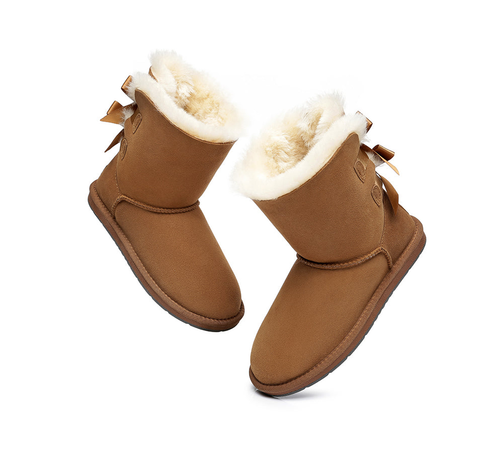 UGG Australian Shepherd Women Short Boots With Double Back Bow