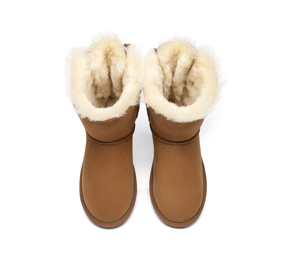 UGG Australian Shepherd Women Short Boots With Double Back Bow