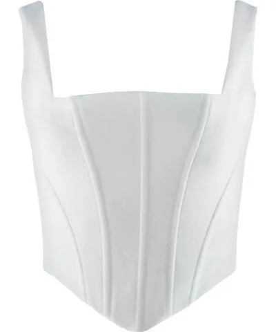 Vestiaire D'un Oiseau Libre Women's White Cashmere Corset