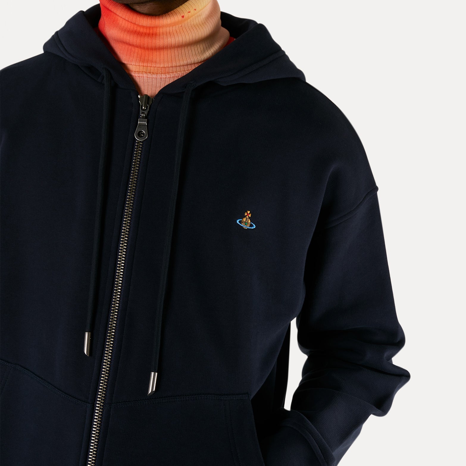 Vivienne Westwood - Rugged Full Zip Hoodie in Navy