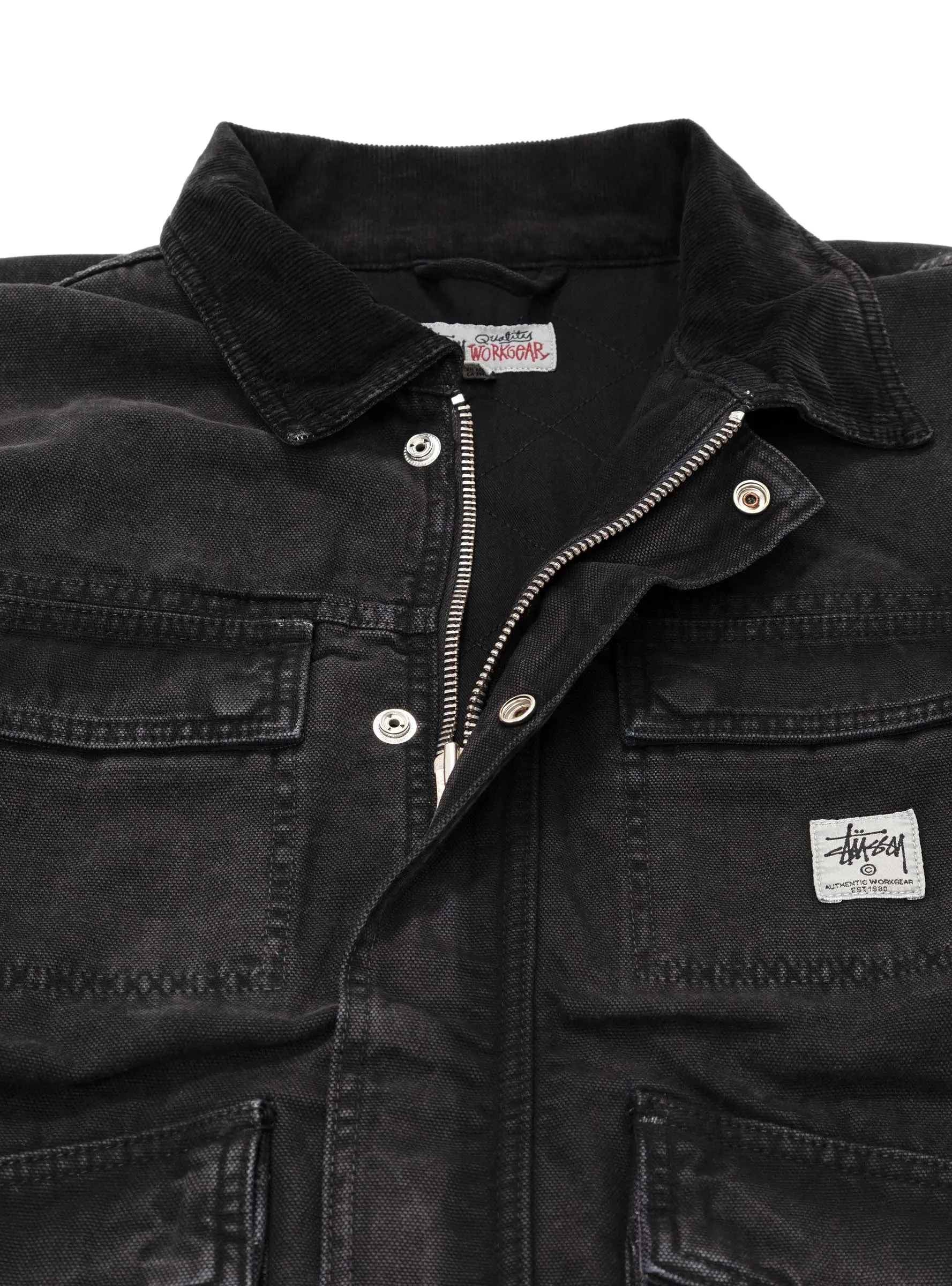 Washed Canvas Shop Jacket Black