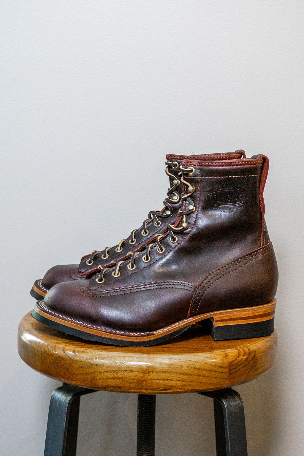 Wesco Boots Jobmaster - 8 Burgundy Lace to Toe