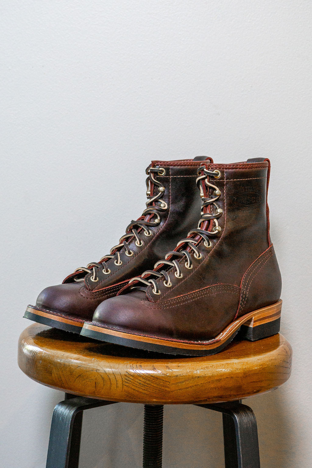 Wesco Boots Jobmaster - 8 Burgundy Lace to Toe