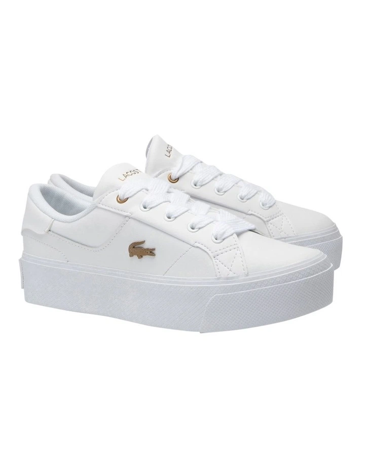 Ziane Platform Leather Sneaker in White