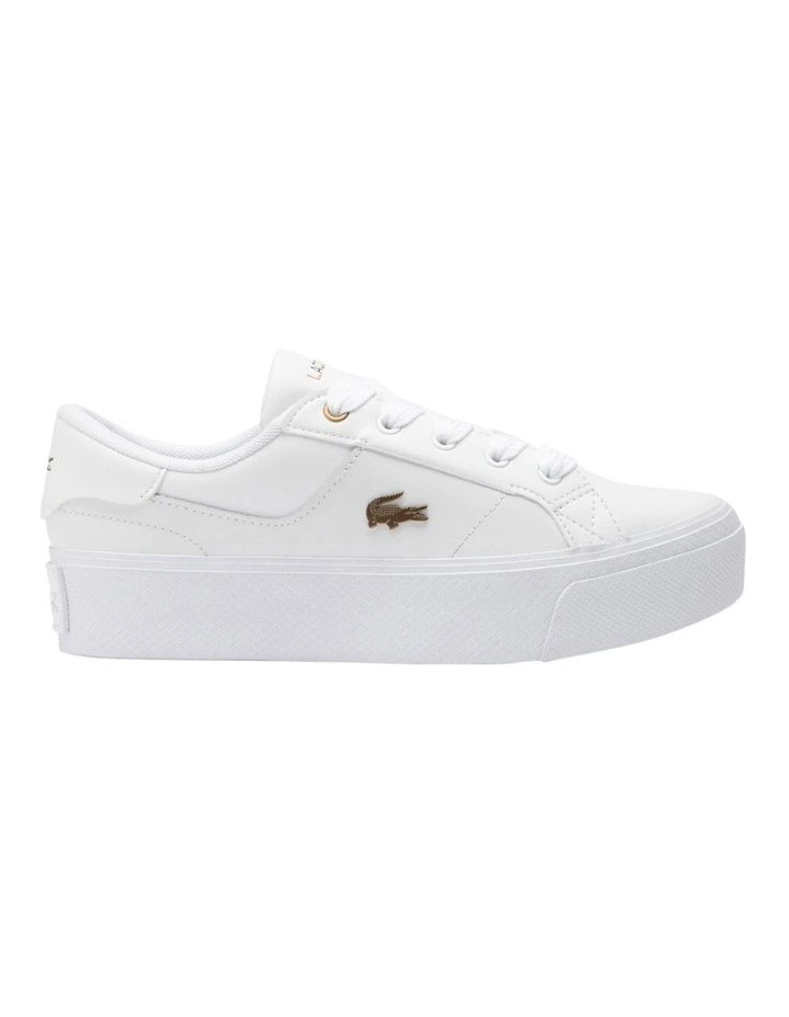 Ziane Platform Leather Sneaker in White