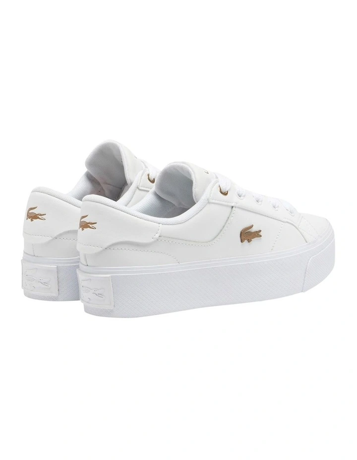 Ziane Platform Leather Sneaker in White