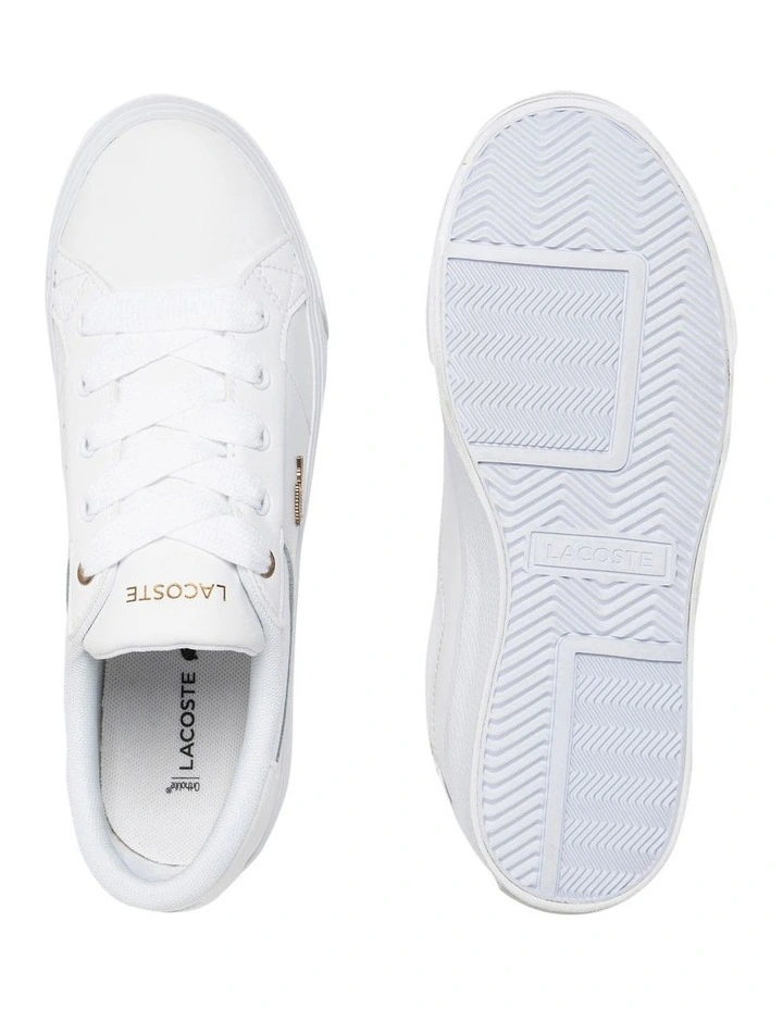 Ziane Platform Leather Sneaker in White