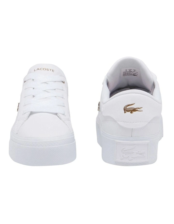 Ziane Platform Leather Sneaker in White